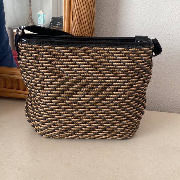 Brighton woven rattan & leather bag preloved & excellent condition - Picture 2 of 10